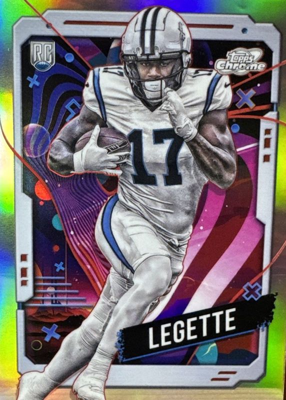 Xavier Legette 2024 Topps Chrome Cosmic #115 Refractor Rookie RAW