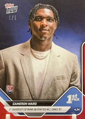 2025 Topps Now Draft #D-1 Red Foil /5