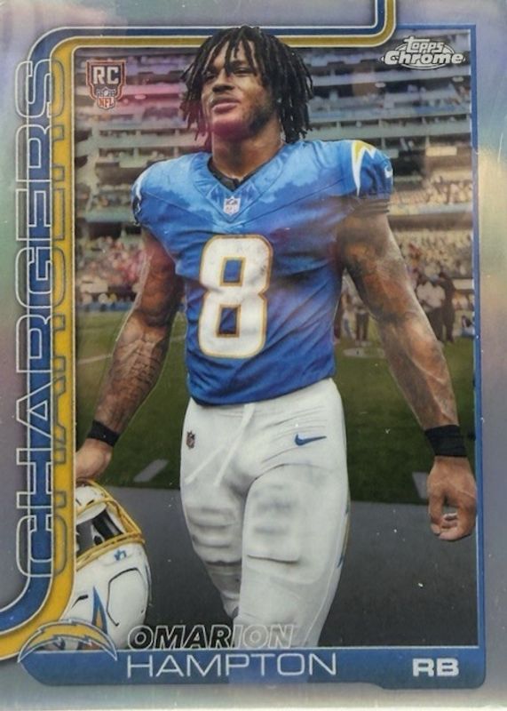 Omarion Hampton 2025 Topps Chrome #324 Rookie Image Variation Price ...
