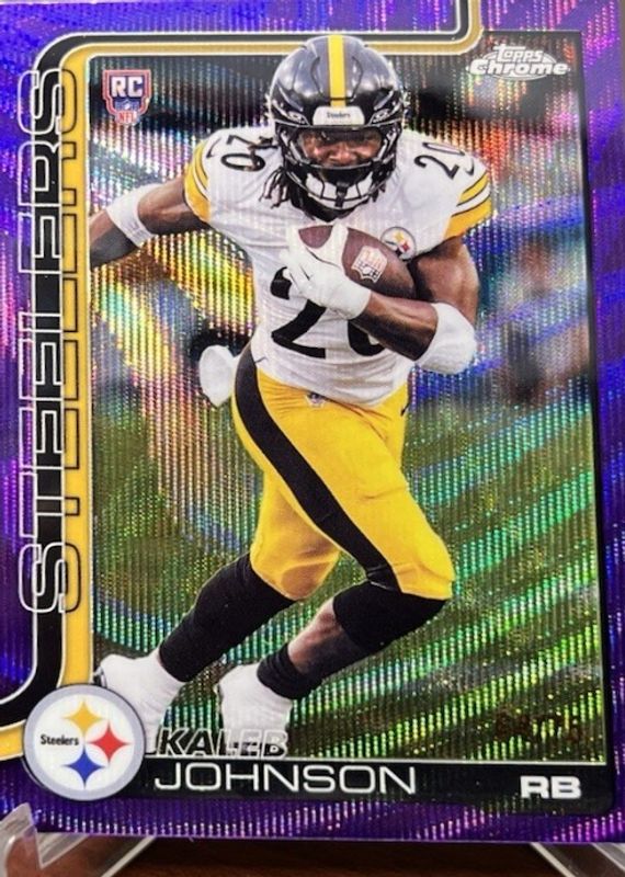 2025 Topps Chrome #323 Rookie - Purple Wave Refractor /75