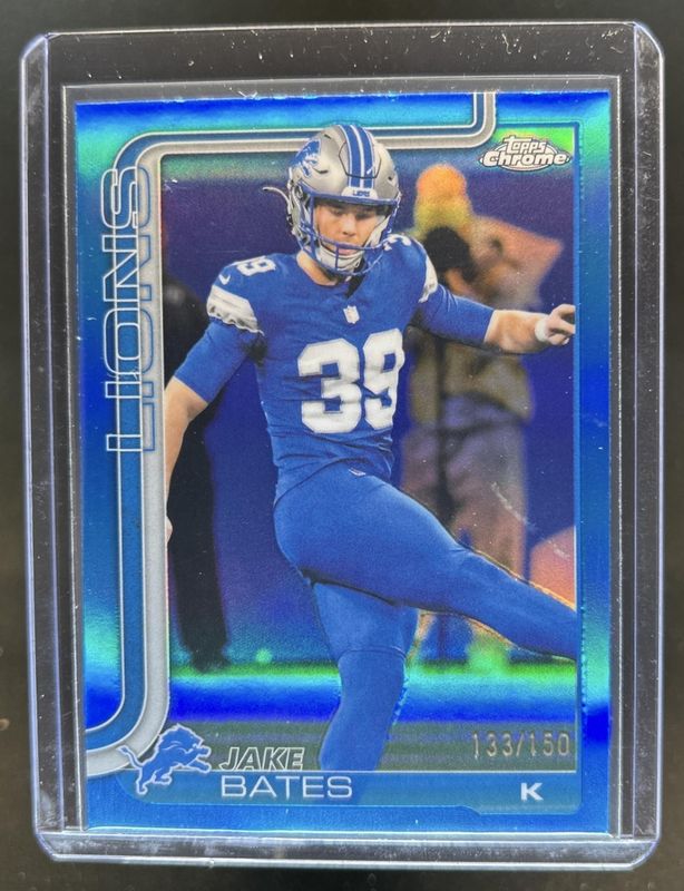 Jake Bates 2025 Topps Chrome #105 Blue Refractor /150 Price Guide ...