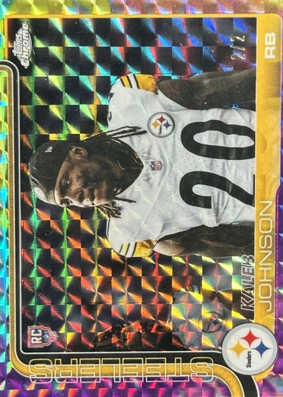 2025 Topps Chrome #323 Rookie - Tie-Dye Geometric Refractor /2