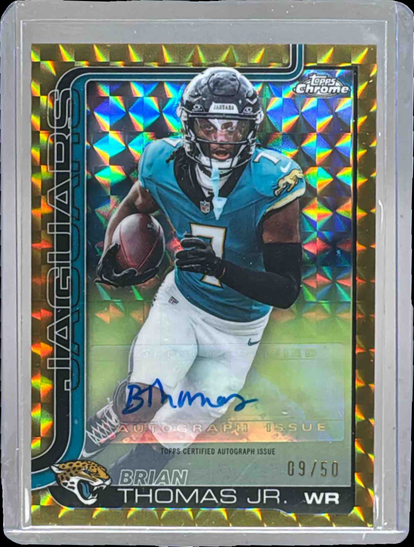 Brian Thomas Jr. 2025 Topps Chrome #BA-BT Autographs - Gold