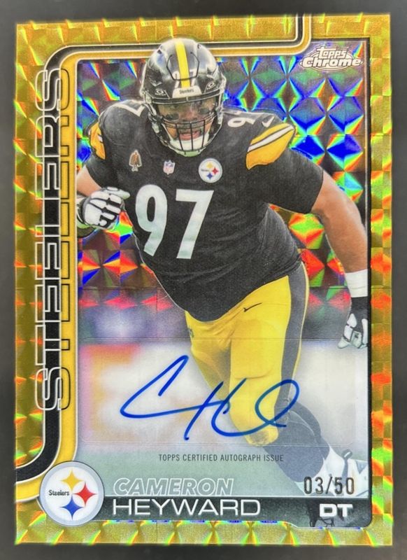 2025 Topps Chrome #BA-CHE Autographs - Gold Geometric Refractor /50