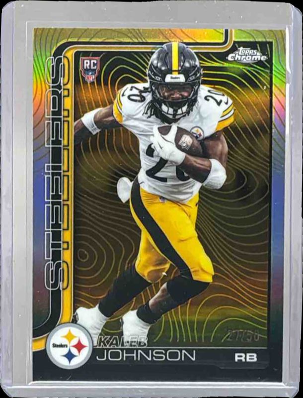 2025 Topps Chrome #323 Rookie Chrome Etch Variation - Gold Refractor /50