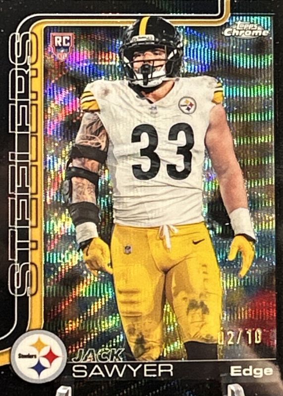 2025 Topps Chrome #357 Rookie - Black Wave Refractor /10