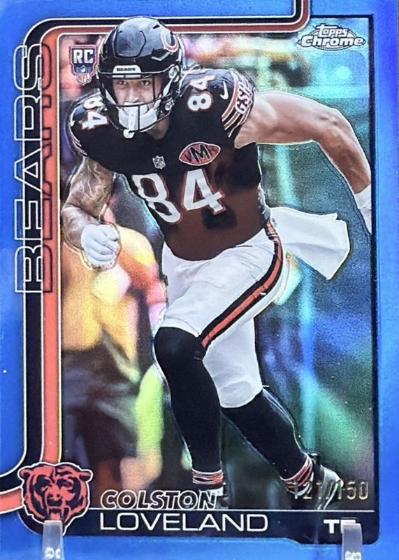 Colston Loveland 2025 Topps Chrome #345 Rookie - Blue Refractor