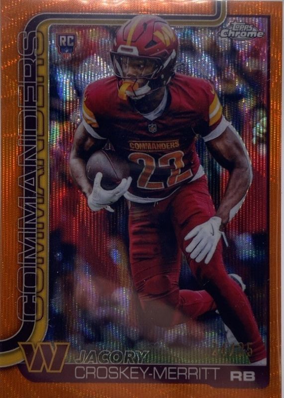 2025 Topps Chrome #387 Rookie - Orange Wave Refractor /25