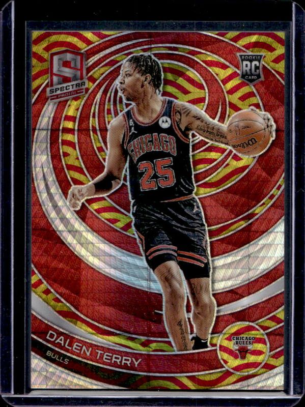 Dalen Terry 2022 Spectra #183 Asia Red & Yellow /75 Rookie RAW