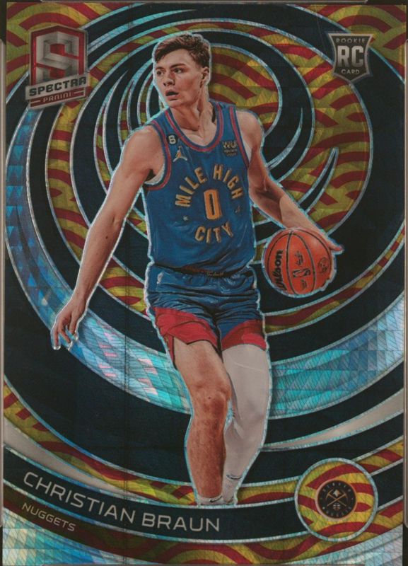 Christian Braun 2022 Spectra #170 Asia Red & Yellow /75 Rookie RAW