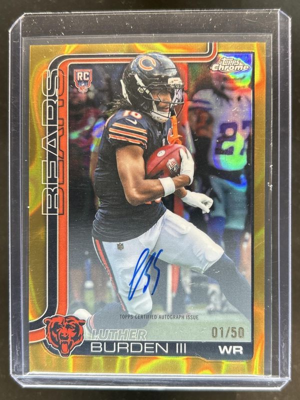 2025 Topps Chrome #RA-LB Rookie Autographs - Gold Lava Refractor /50