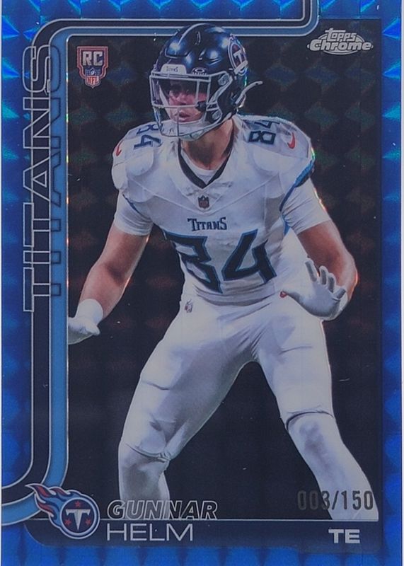 2025 Topps Chrome #305 Rookie - Blue Geometric Refractor /150