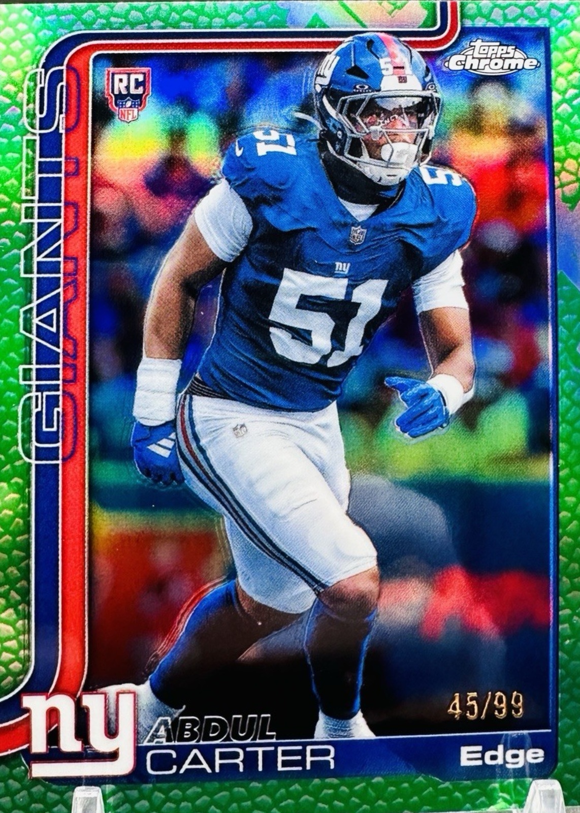 Abdul Carter 2025 Topps Chrome #350 Rookie - Green Football