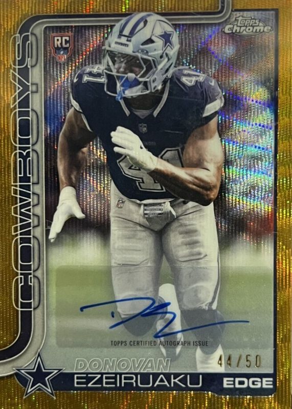2025 Topps Chrome #RRA-DE Retail Rookie Autographs - Gold Wave Refractor /50