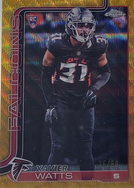 2025 Topps Chrome #393 Rookie - Gold Wave Refractor /50