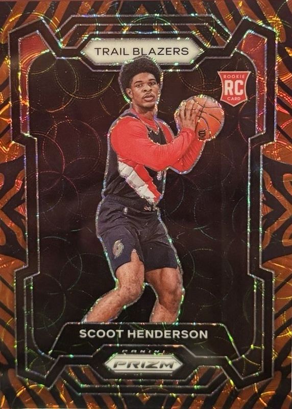 Scoot Henderson 2023 Prizm #141 Choice Tiger Stripe /(SSP) Rookie RAW