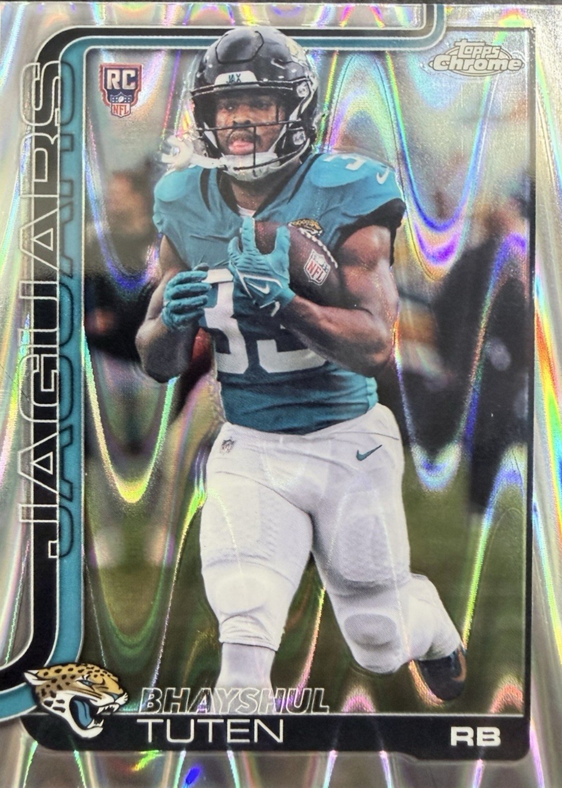 Bhayshul Tuten 2025 Topps Chrome #389 Rookie - RayWave Refractor Price ...