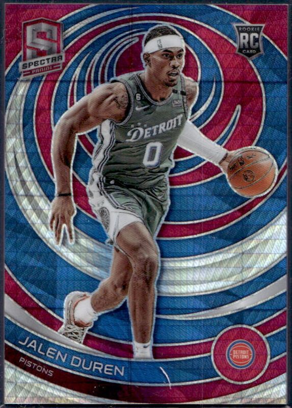 Jalen Duren 2022 Spectra #163 Asia Red Rookie RAW