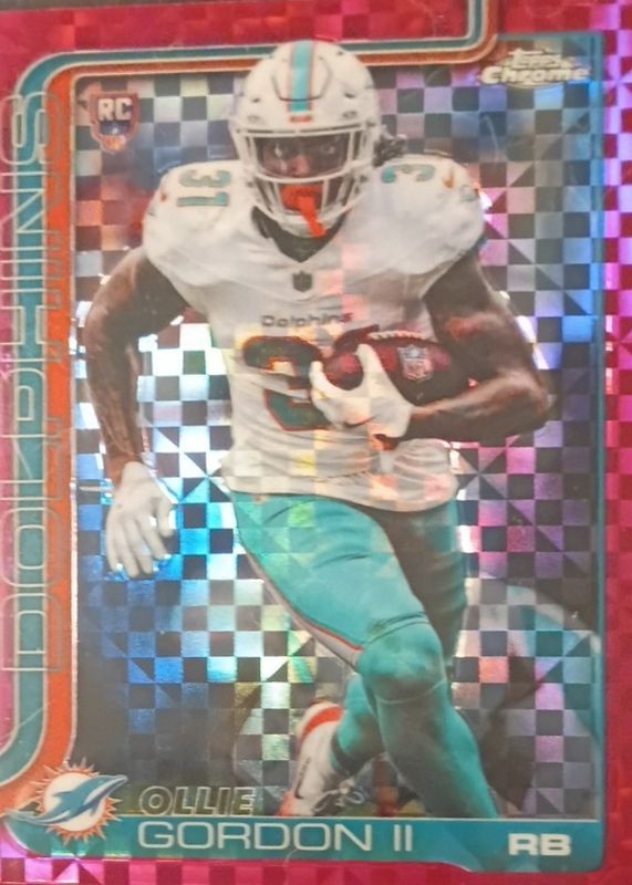 2025 Topps Chrome #327 Rookie - Hot Pink X-Fractor