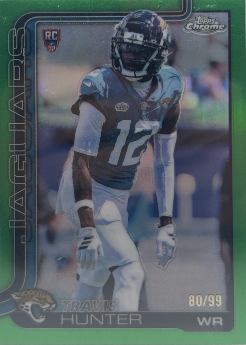 Travis Hunter 2025 Topps Chrome #332 Rookie - Green Refractor /99 Price ...