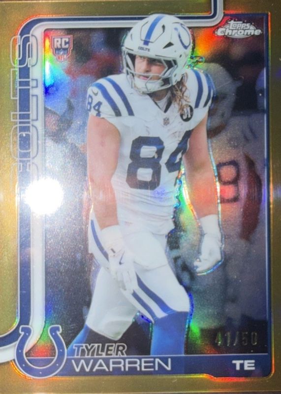 2025 Topps Chrome #346 Rookie - Gold Refractor /50