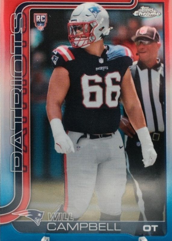 2025 Topps Chrome #379 Rookie - Red White Blue Refractor