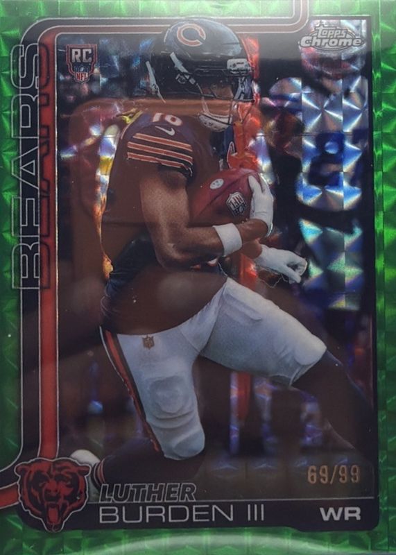 2025 Topps Chrome #334 Rookie - Green Geometric Refractor /99