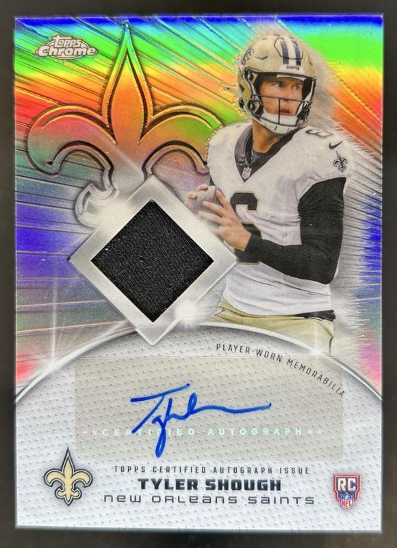 Tyler Shough 2025 Topps Chrome #RPA-TS Rookie Patch Autographs Price ...