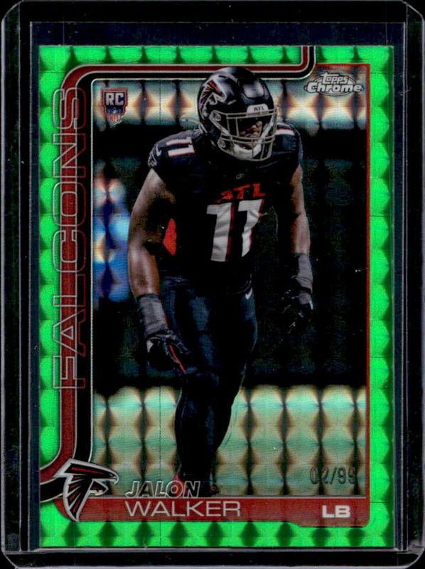 2025 Topps Chrome #354 Rookie - Green Geometric Refractor /99