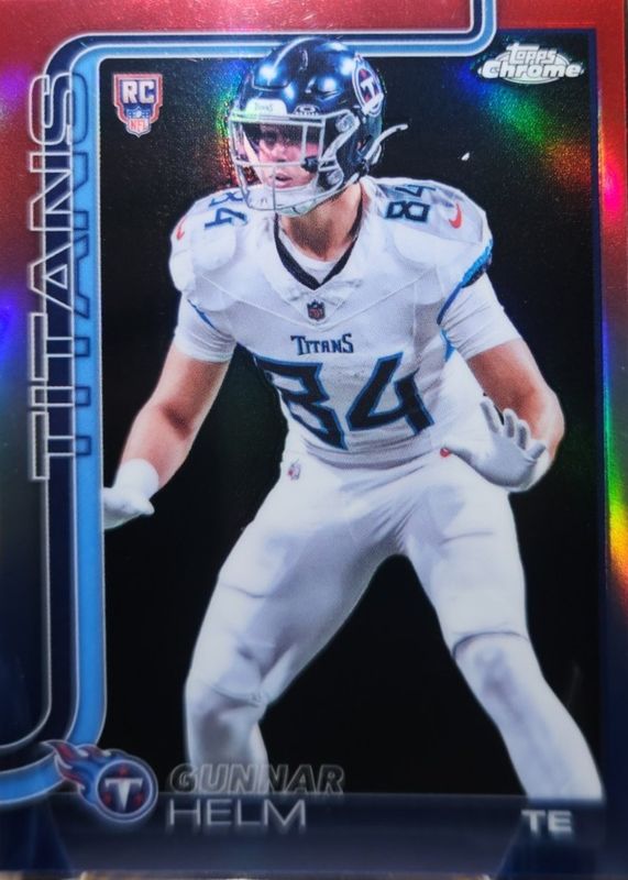 2025 Topps Chrome #305 Rookie - Red White Blue Refractor