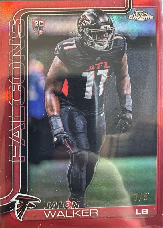 2025 Topps Chrome #354 Rookie - Red Refractor /5