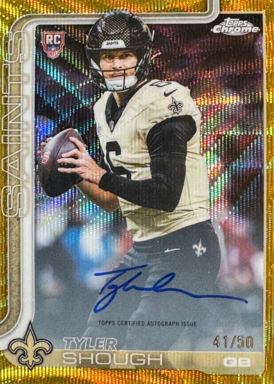 Tyler Shough 2025 Topps Chrome #RA-TYS Rookie Autographs - Gold