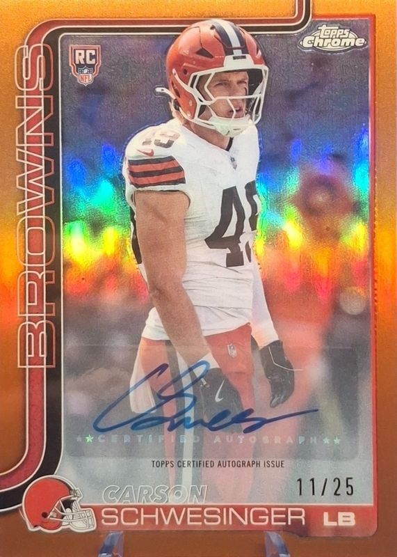 2025 Topps Chrome #RRA-CSC Retail Rookie Autographs - Orange Refractor /25