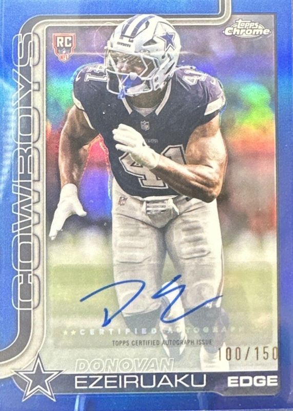 2025 Topps Chrome #RRA-DE Retail Rookie Autographs - Blue Refractor /150
