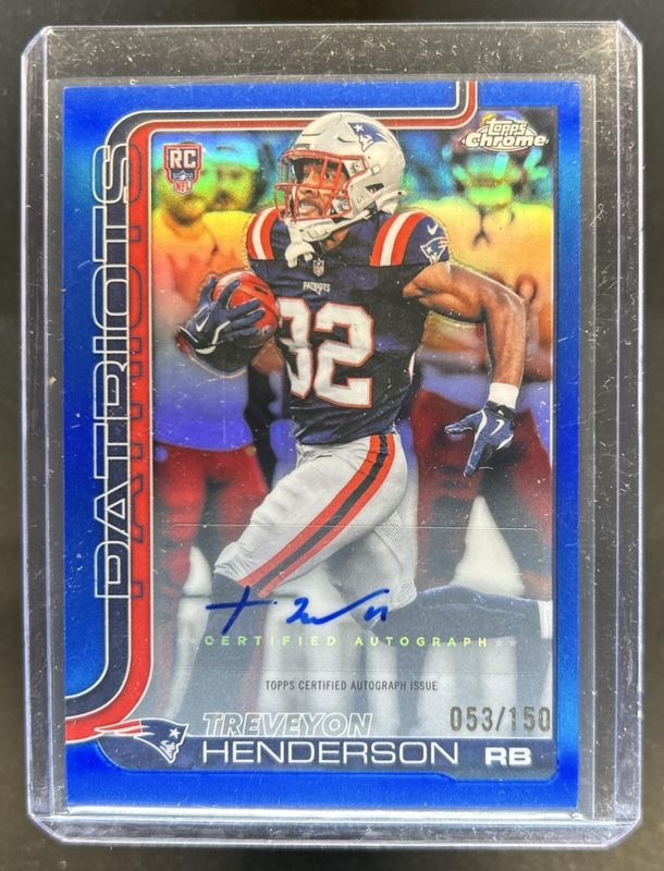 TreVeyon Henderson 2025 Topps Chrome #RA-THE Rookie Autographs