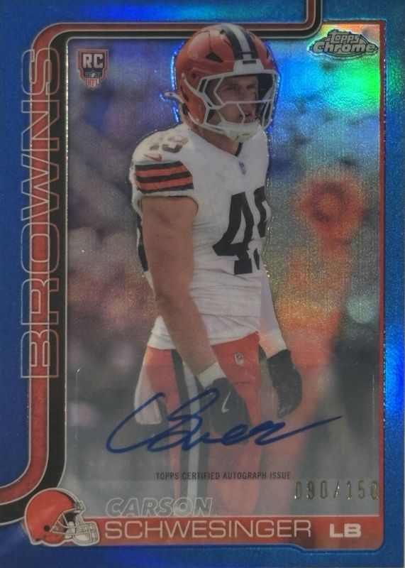 2025 Topps Chrome #RRA-CSC Retail Rookie Autographs - Blue Refractor /150