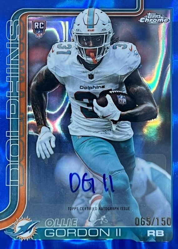 2025 Topps Chrome #RA-OG Rookie Autographs - Blue Refractor /150