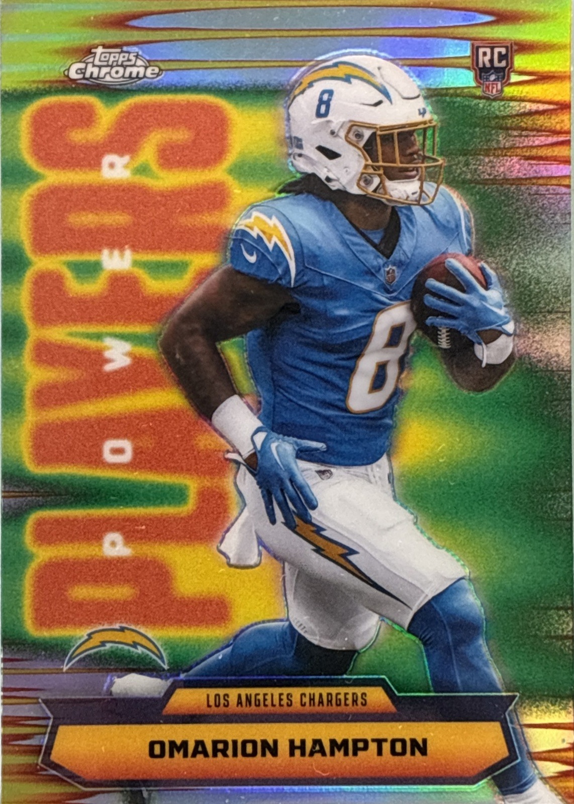 Omarion Hampton 2025 Topps Chrome #PP-17 Power Players - Refractor ...