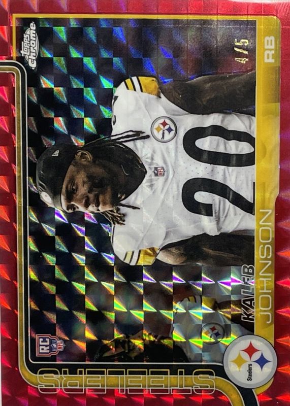 2025 Topps Chrome #323 Rookie Image Variation - Red Geometric Refractor /5