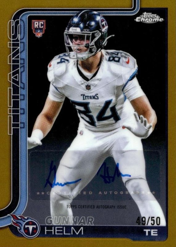 2025 Topps Chrome #RA-GH Rookie Autographs - Gold Refractor /50
