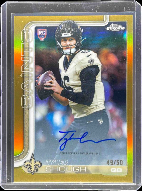 Tyler Shough 2025 Topps Chrome #RA-TYS Rookie Autographs - Gold