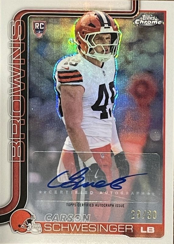 2025 Topps Chrome #RRA-CSC Retail Rookie Autographs - White Refractor /30