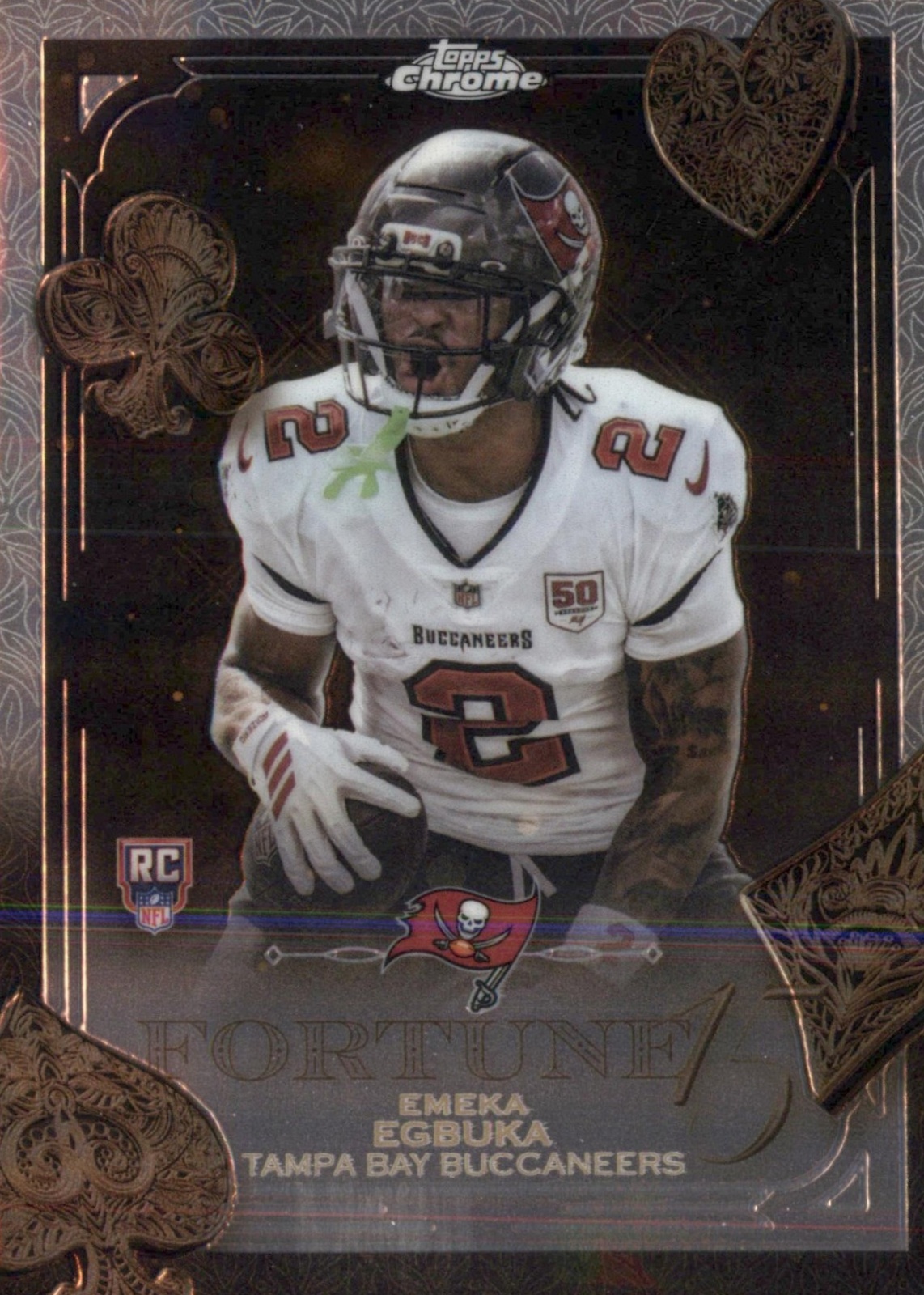Emeka Egbuka 2025 Topps Chrome #F15-21 Fortune 15 Price Guide