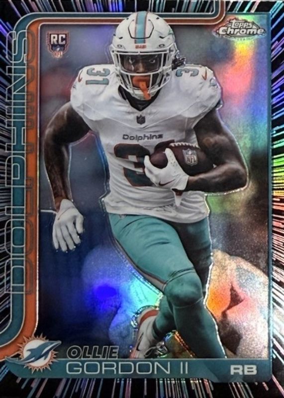 2025 Topps Chrome #327 Rookie - Neon Pulse Refractor /(SSP)