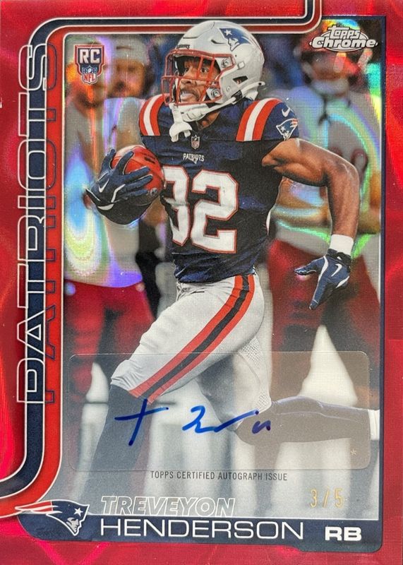 TreVeyon Henderson 2025 Topps Chrome #RA-THE Rookie Autographs