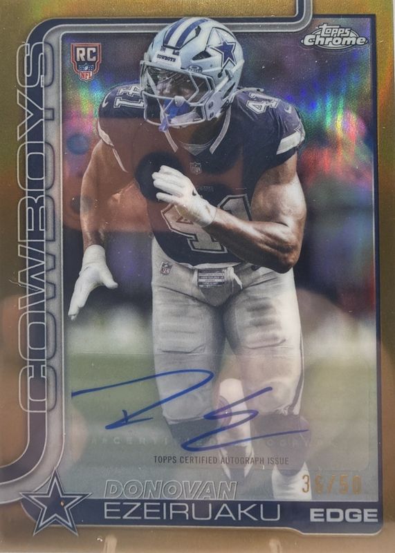 2025 Topps Chrome #RRA-DE Retail Rookie Autographs - Gold Refractor /50