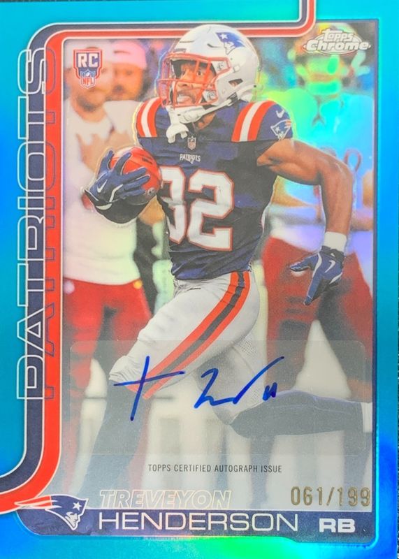 TreVeyon Henderson 2025 Topps Chrome #RA-THE Rookie Autographs