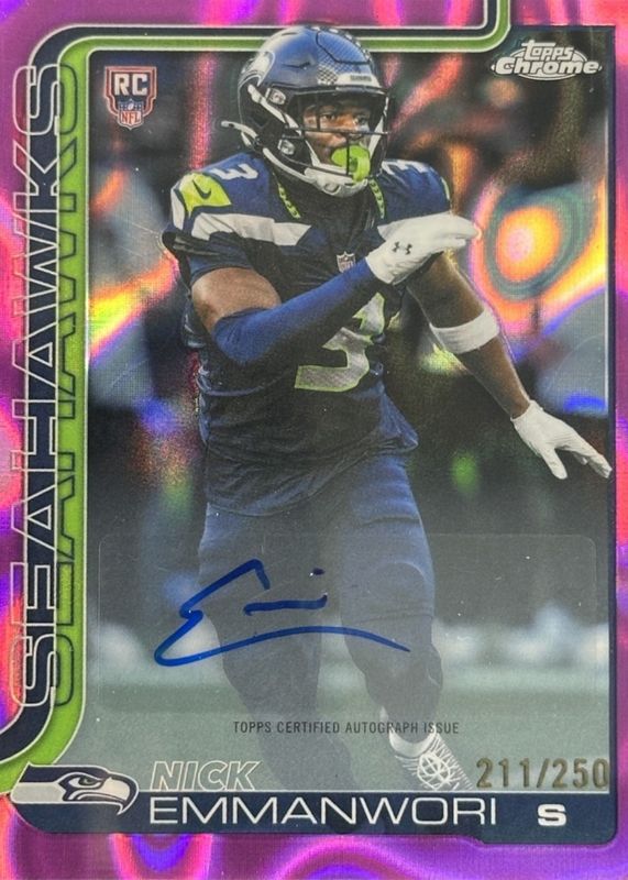 2025 Topps Chrome #RA-NE Rookie Autographs - Pink Lava Refractor /250