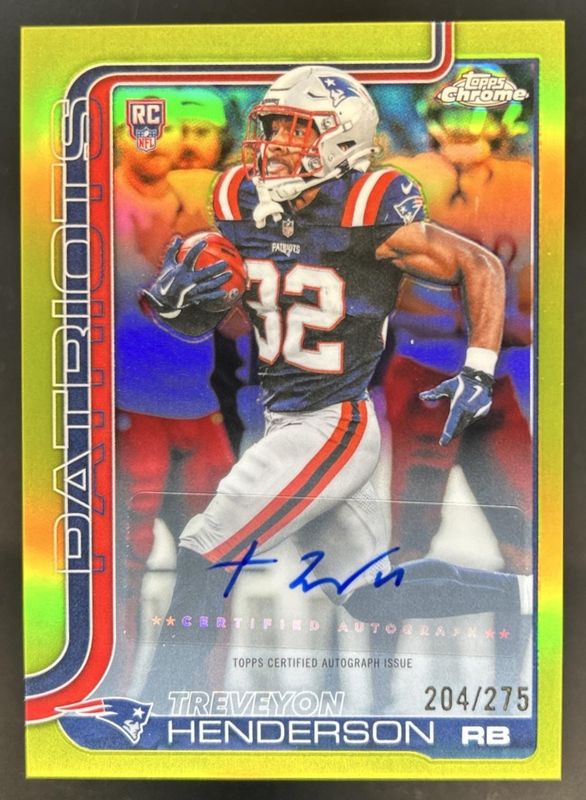 TreVeyon Henderson 2025 Topps Chrome #RA-THE Rookie Autographs