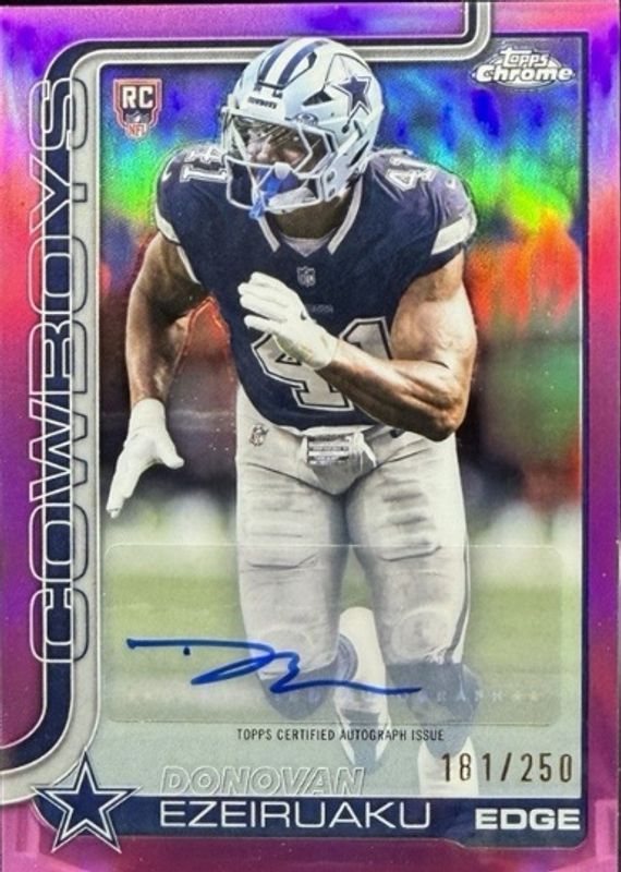 2025 Topps Chrome #RRA-DE Retail Rookie Autographs - Pink Refractor /250